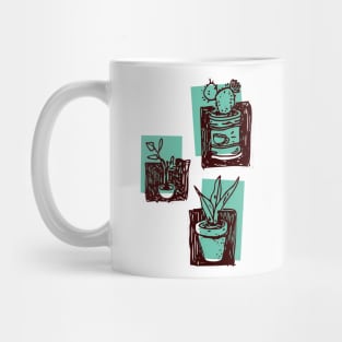 Scribble Plants Mug